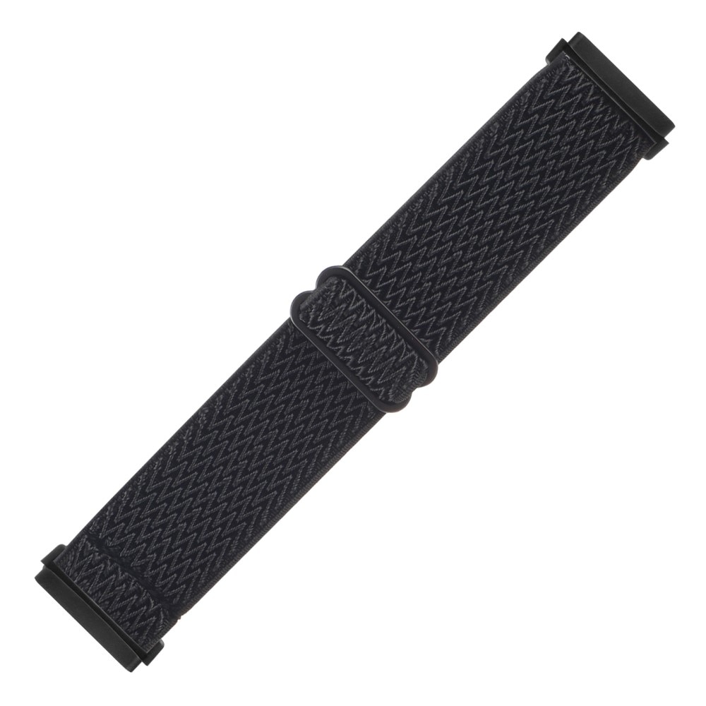 Fitbit Sense Elastisches gewebtes Nylon-Armband schwarz
