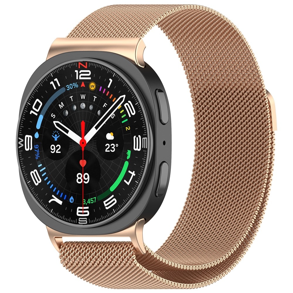 Samsung Galaxy Watch 8 Classic Milanaise-Armband Roségold