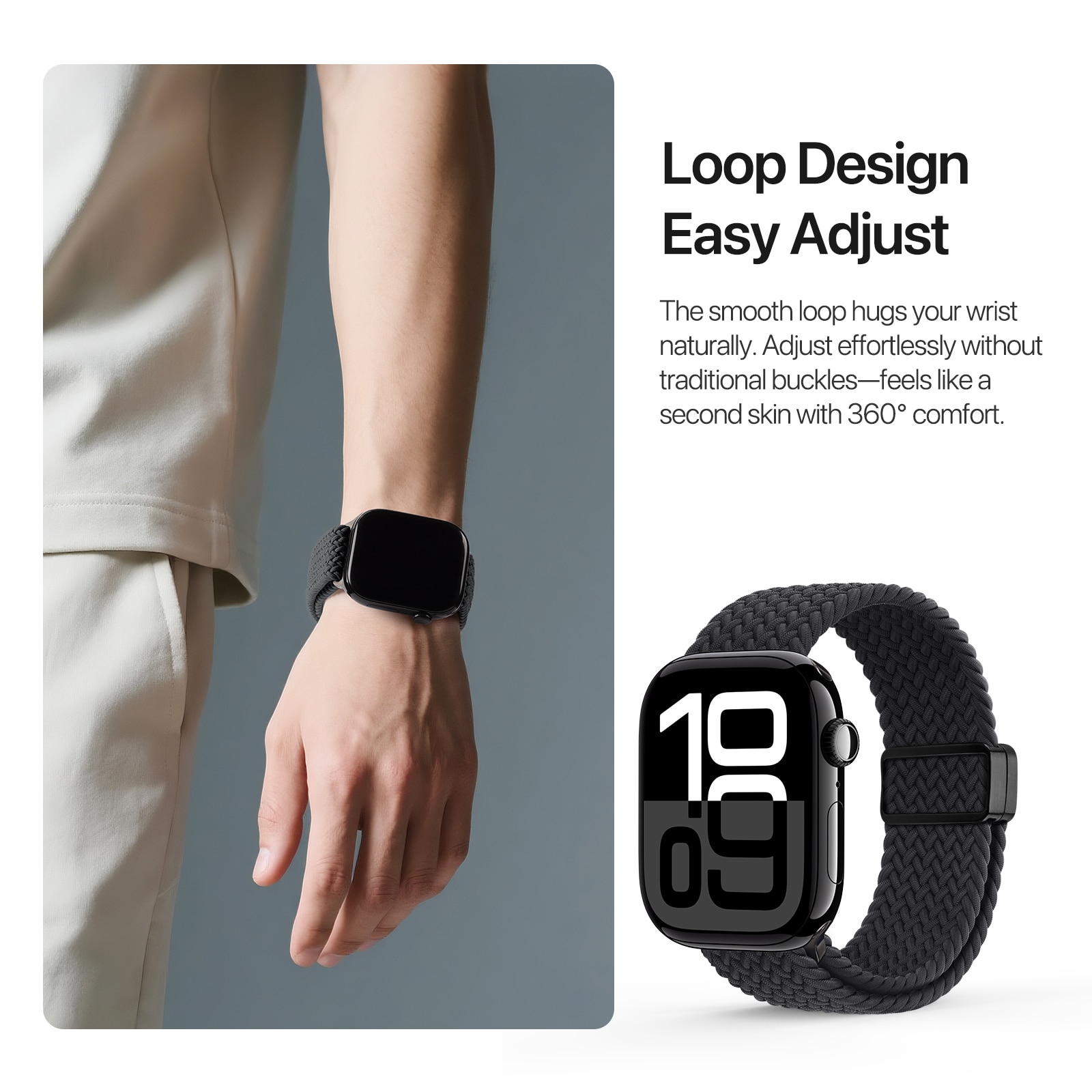 Apple Watch Series 4-6 44mm Nylon Woven Armband Navy
