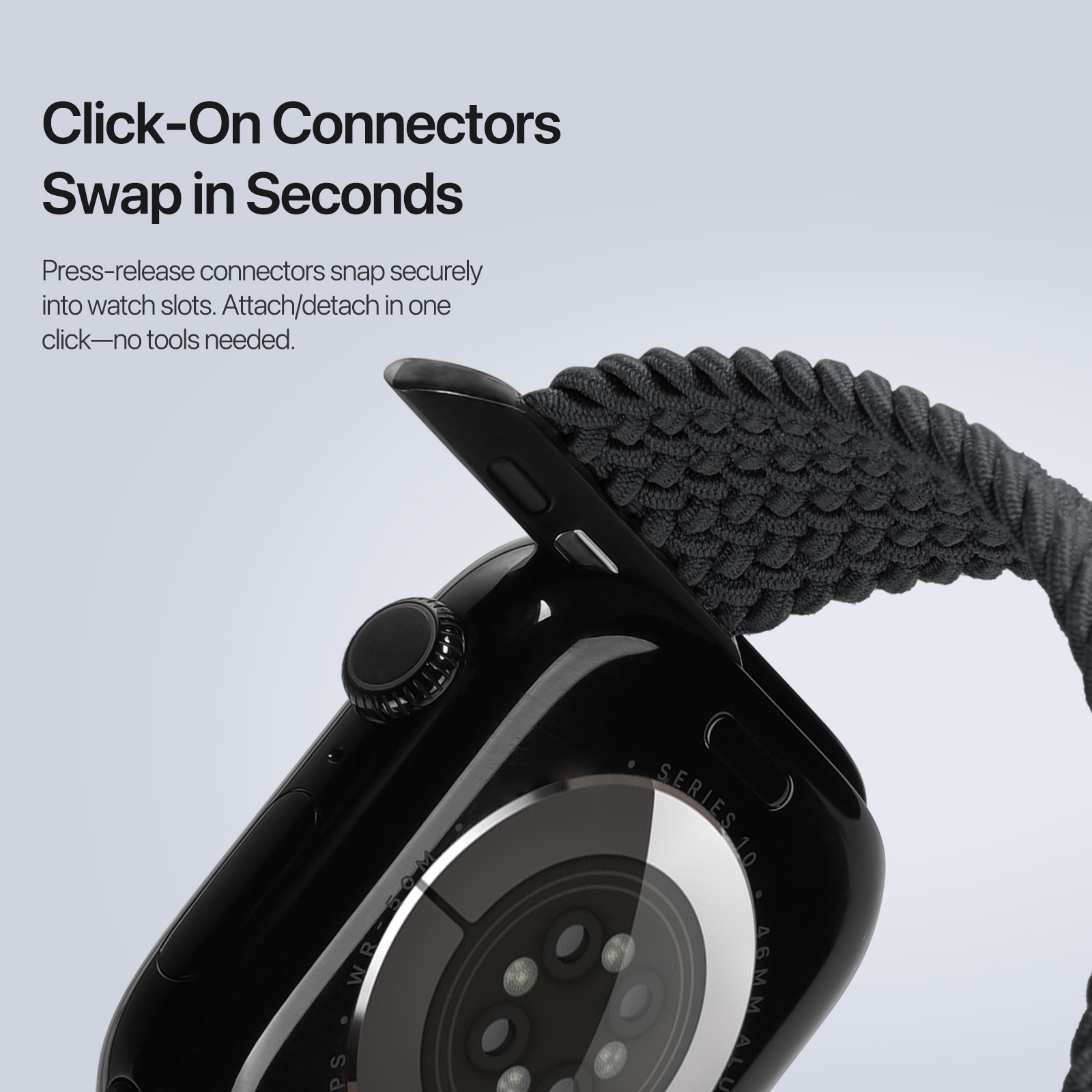 Apple Watch Series 4-6 44mm Nylon Woven Armband Navy