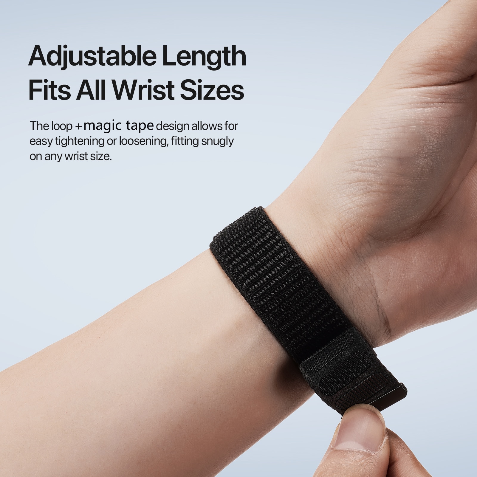 Apple Watch Series 10 42mm Nylon Armband Schwarz