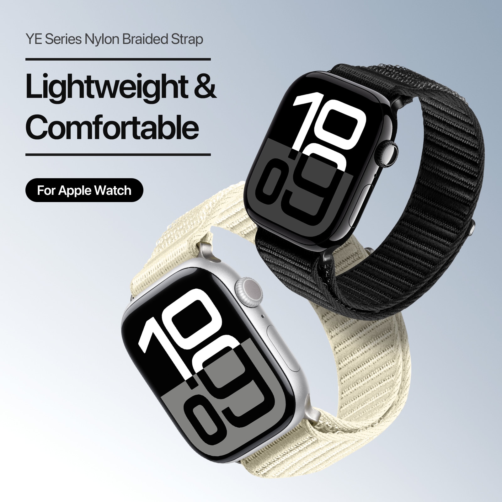 Apple Watch SE 40mm Nylon Armband Weiß