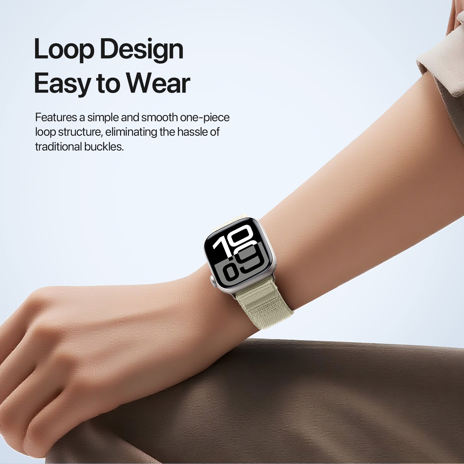 Apple Watch SE 40mm Nylon Armband Weiß