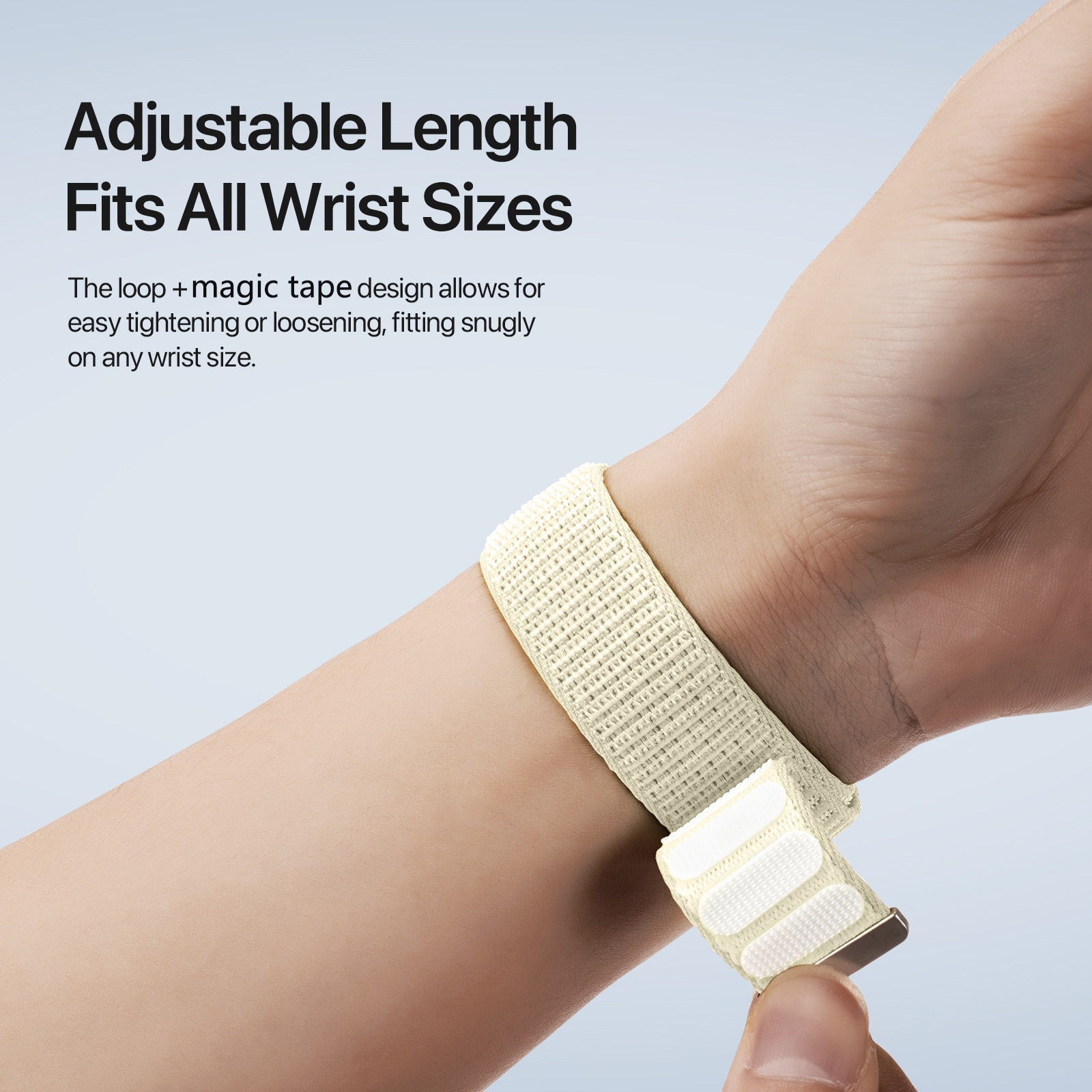 Apple Watch SE 40mm Nylon Armband Weiß