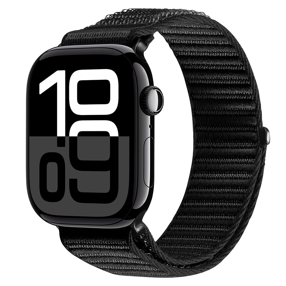 Apple Watch Series 1-3 42mm Nylon Armband Schwarz