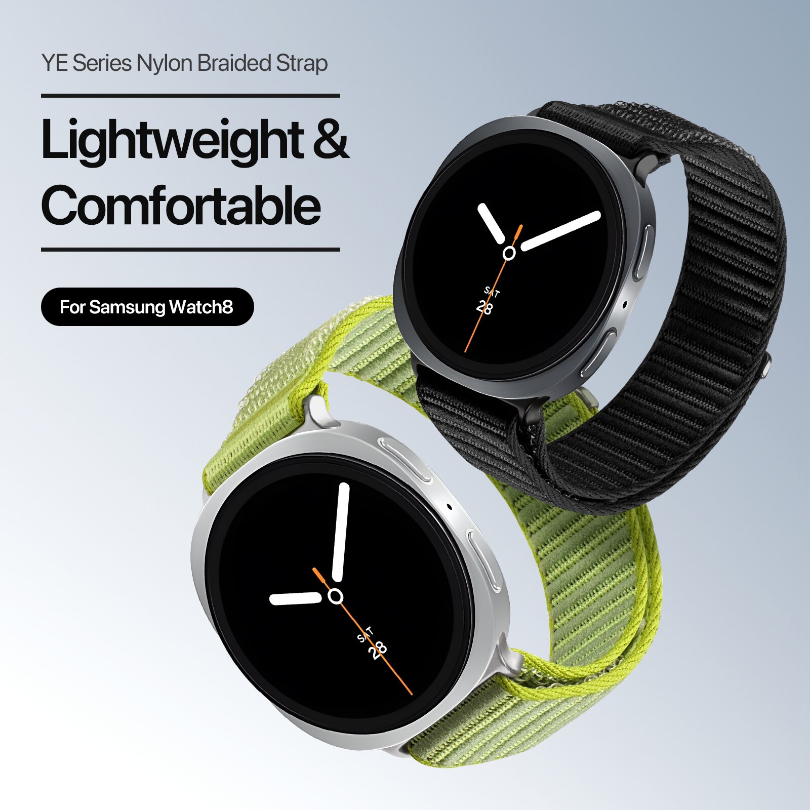 Samsung Galaxy Watch 8 40mm Nylon Armband Schwarz
