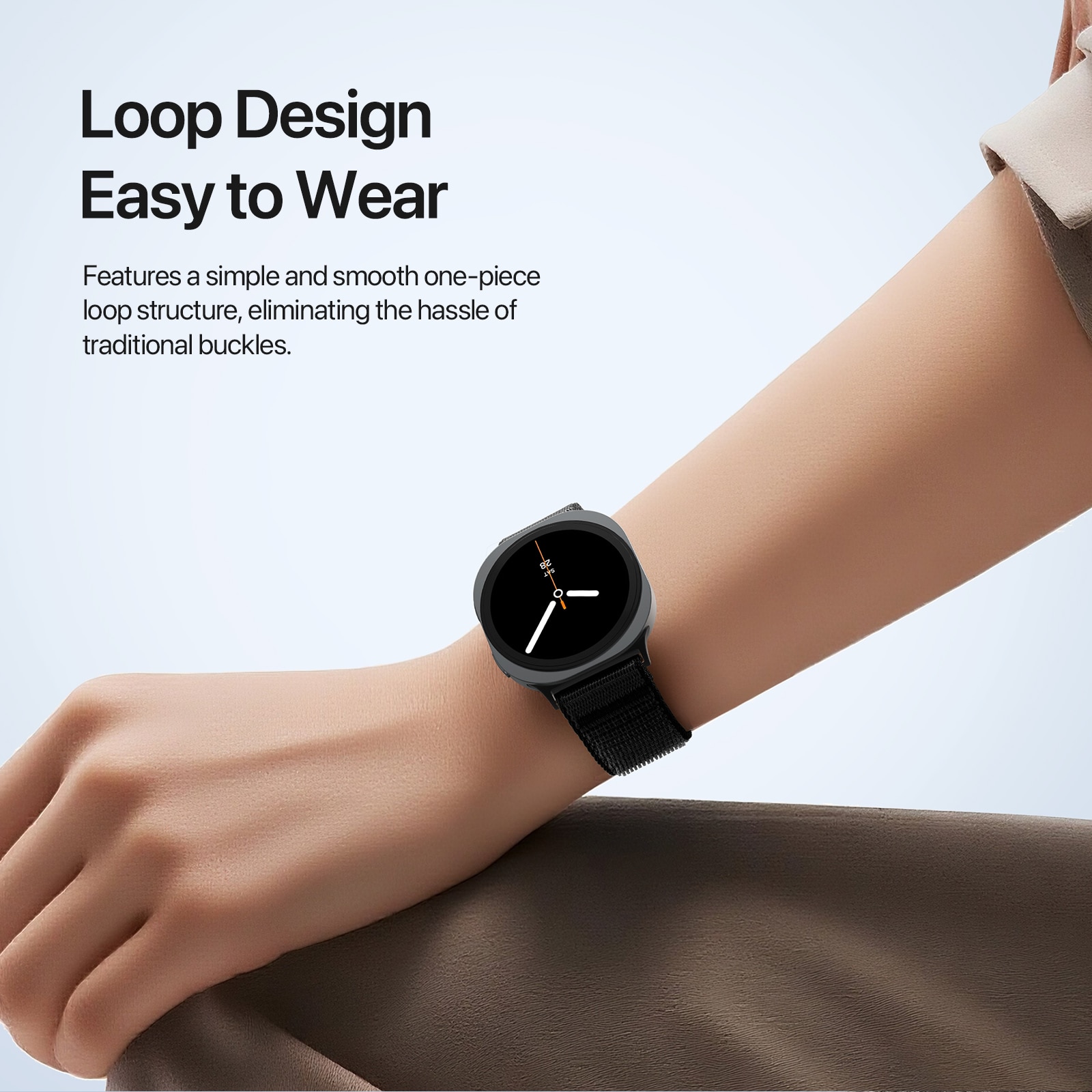 Samsung Galaxy Watch 8 44mm Nylon Armband Schwarz