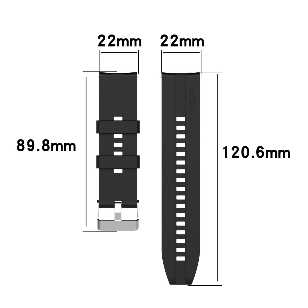 Huawei Watch 3/3 Pro Armband aus Silikon, schwarz