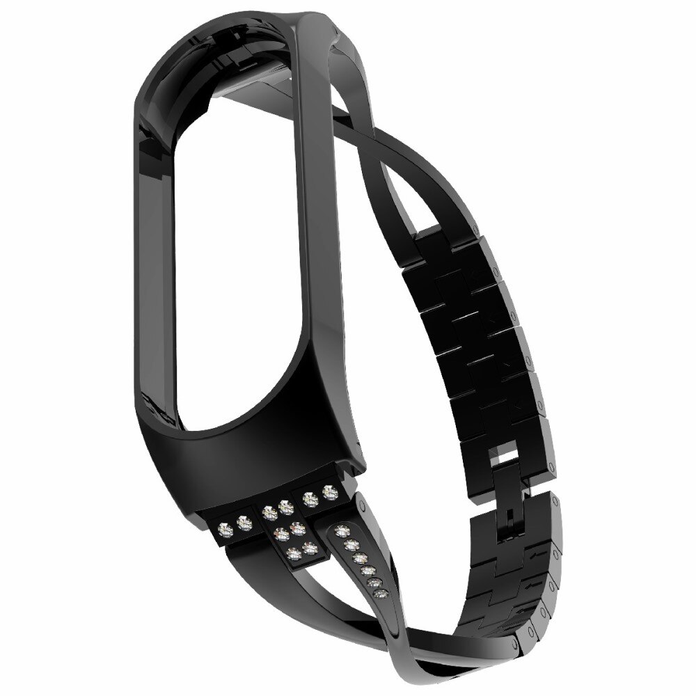 Xiaomi Mi Band 3/4 Crystal Bracelet Black