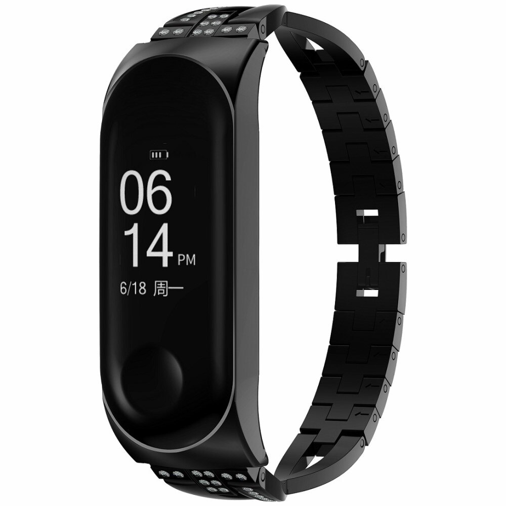 Xiaomi Mi Band 5/6 Crystal Bracelet Black