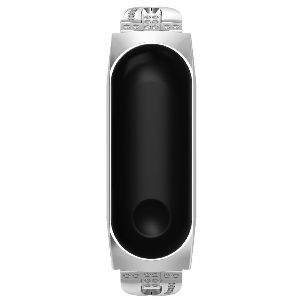 Xiaomi Mi Band 5/6 Crystal Bracelet Silber