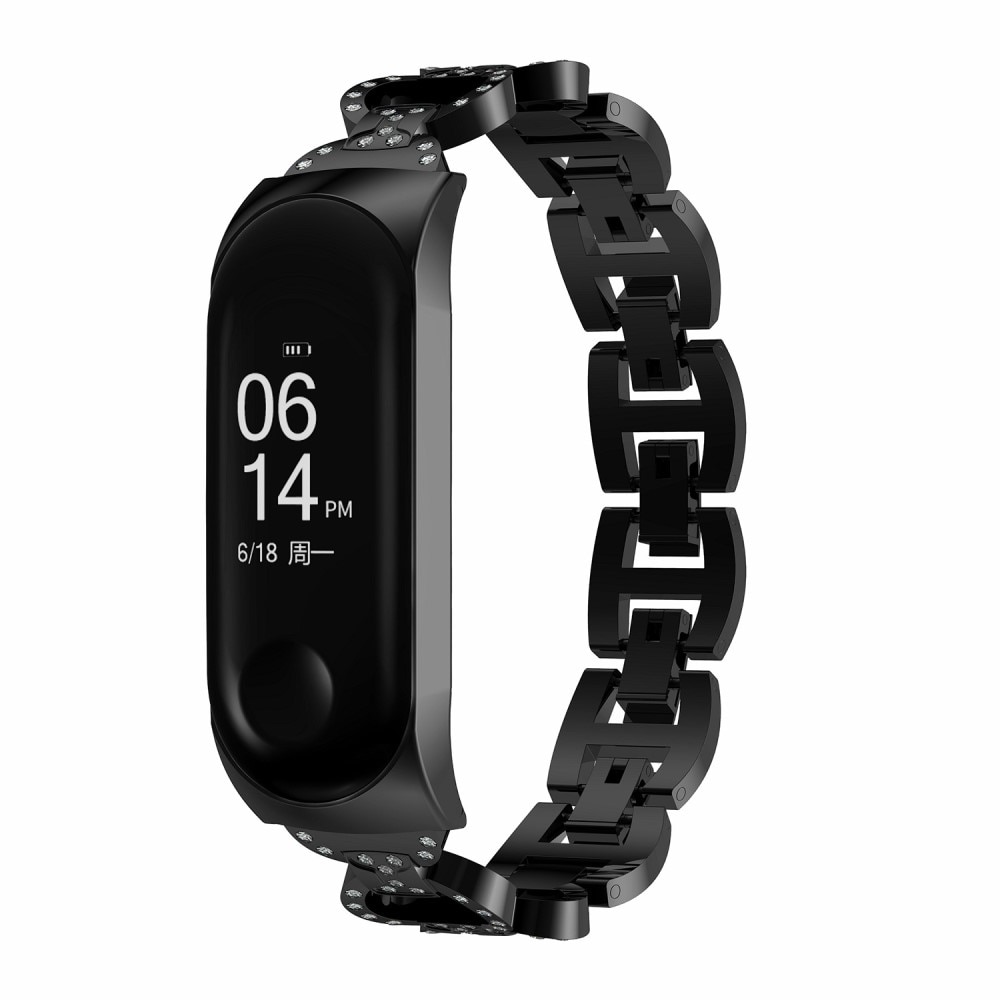 Xiaomi Mi Band 5/6 Rhinestone Bracelet Black