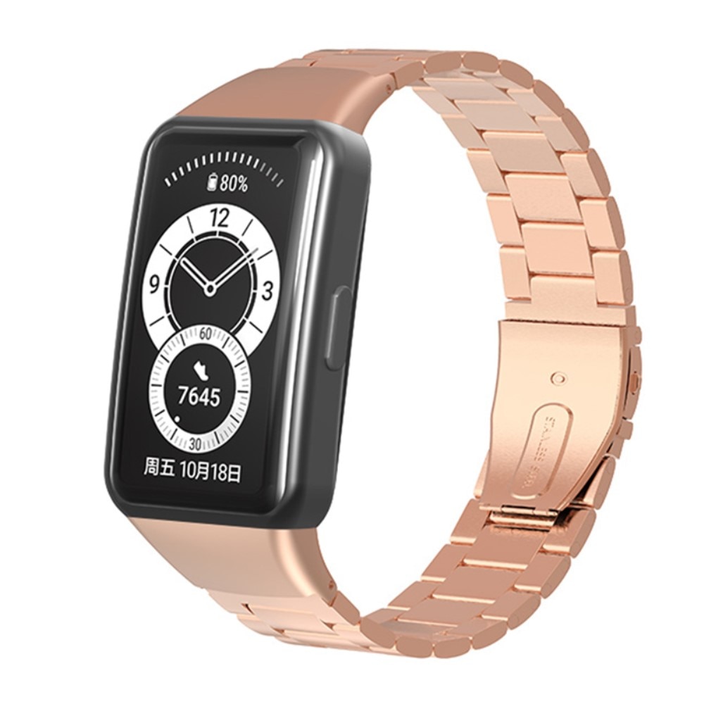 Huawei Band 6 Armband aus Stahl Roségold