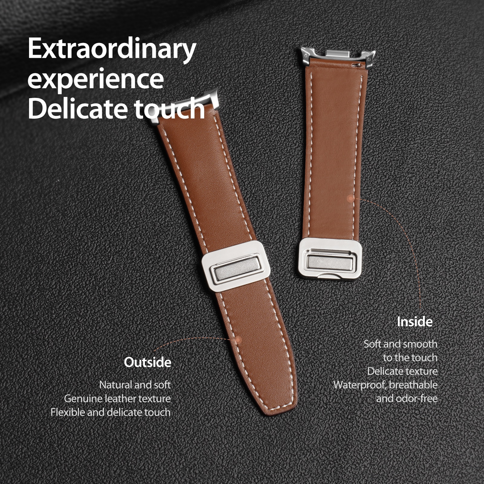 Lederarmband Samsung Galaxy Watch 8 44mm Braun