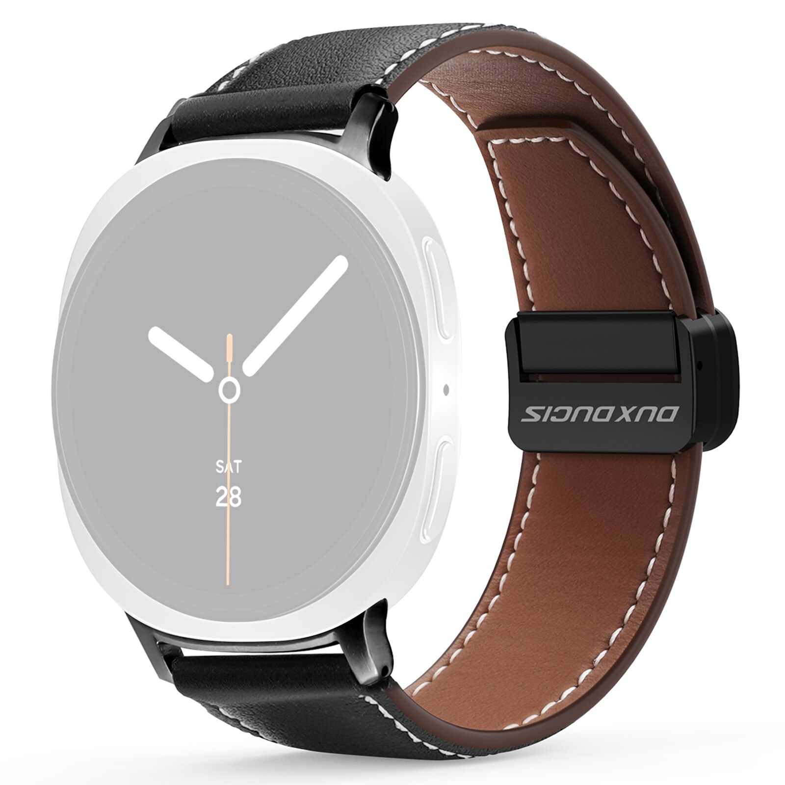 Lederarmband Samsung Galaxy Watch 8 Classic Schwarz
