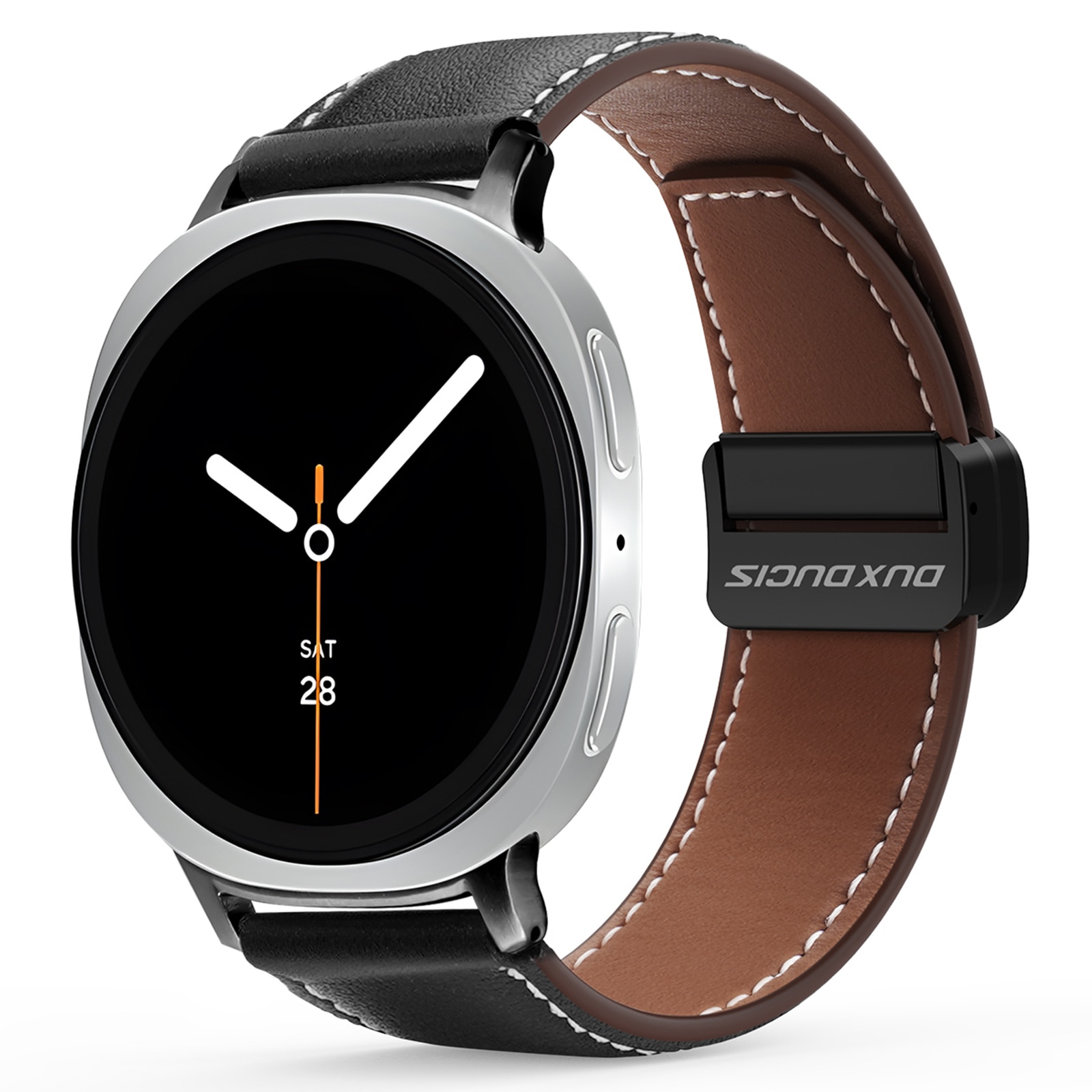Lederarmband Samsung Galaxy Watch 8 Classic Schwarz