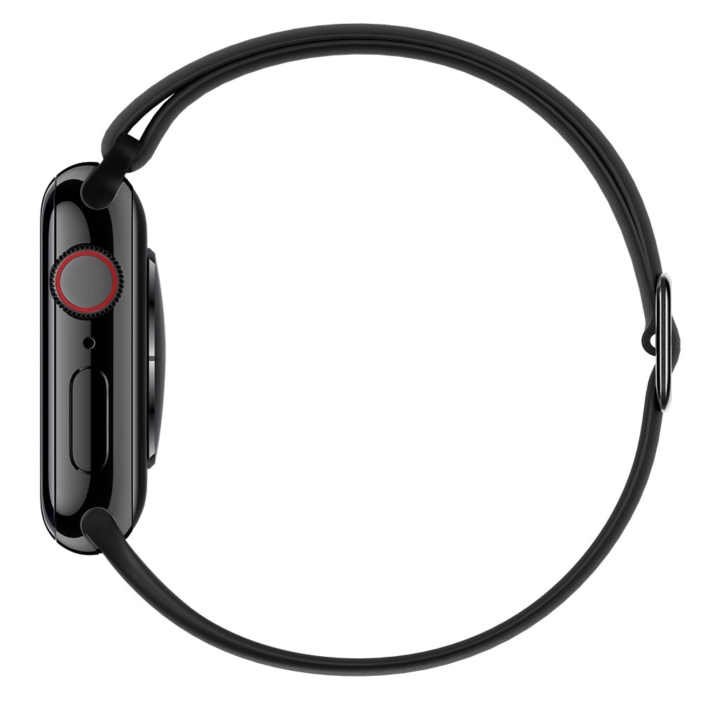 Apple Watch 45mm Series 7 Elastisches Silikonarmband schwarz