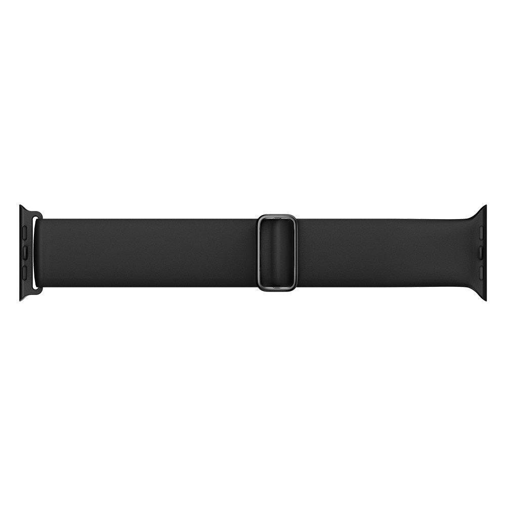 Apple Watch 41mm Series 8 Elastisches Silikonarmband Schwarz