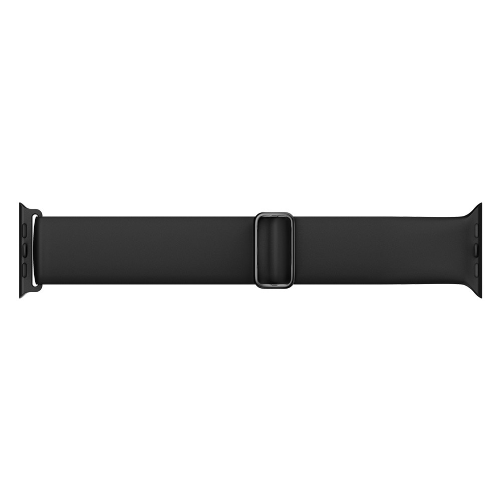 Apple Watch 45mm Series 7 Elastisches Silikonarmband schwarz