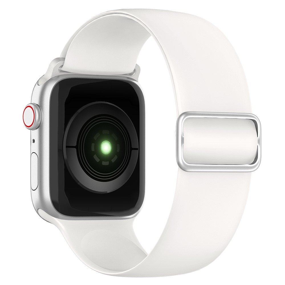 Apple Watch 41mm Series 8 Elastisches Silikonarmband Weiß