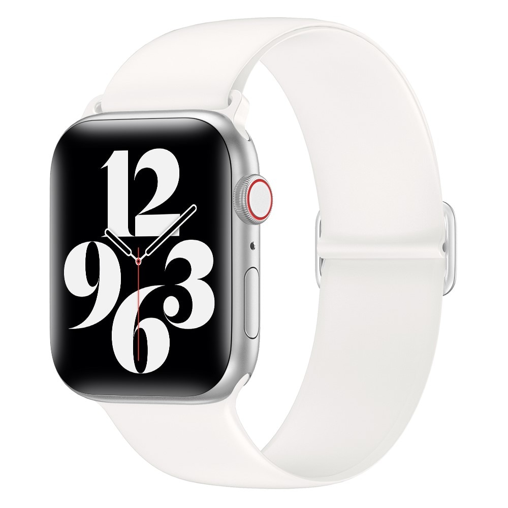 Apple Watch 41mm Series 9 Elastisches Silikonarmband weiß