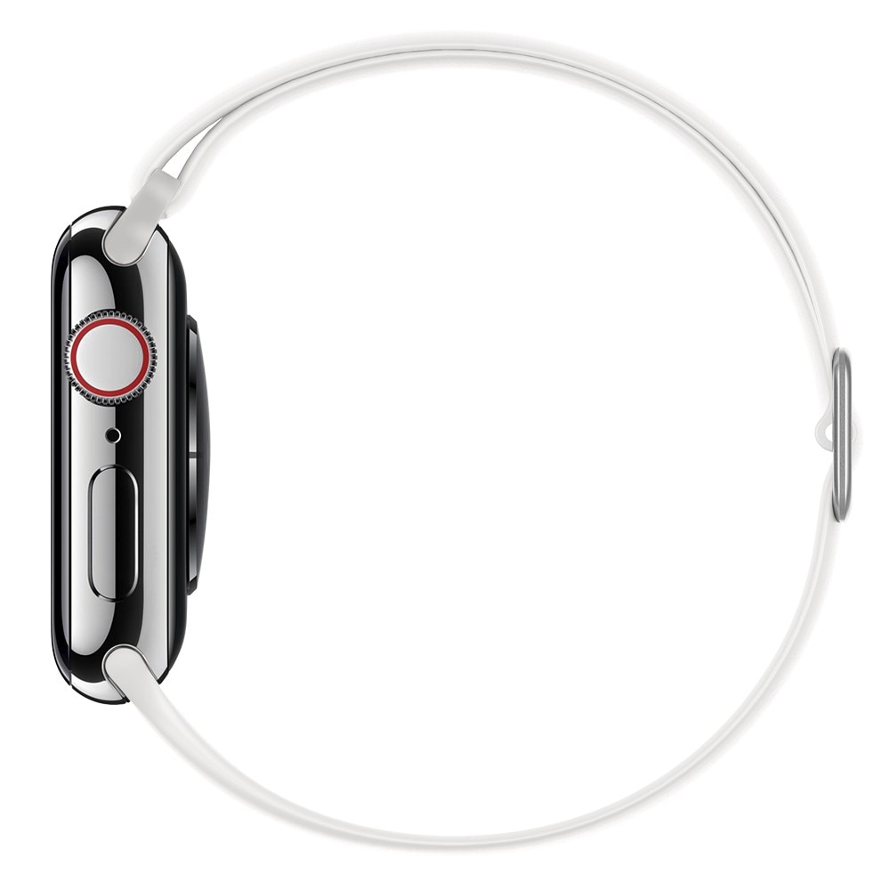 Apple Watch 41mm Series 7 Elastisches Silikonarmband weiß