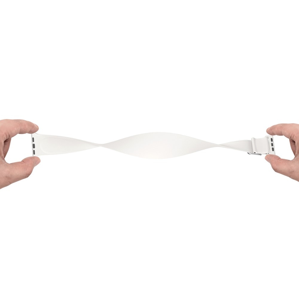 Apple Watch 42mm Elastisches Silikonarmband weiß