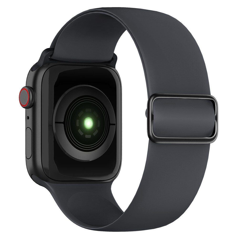 Apple Watch 45mm Series 7 Elastisches Silikonarmband grau