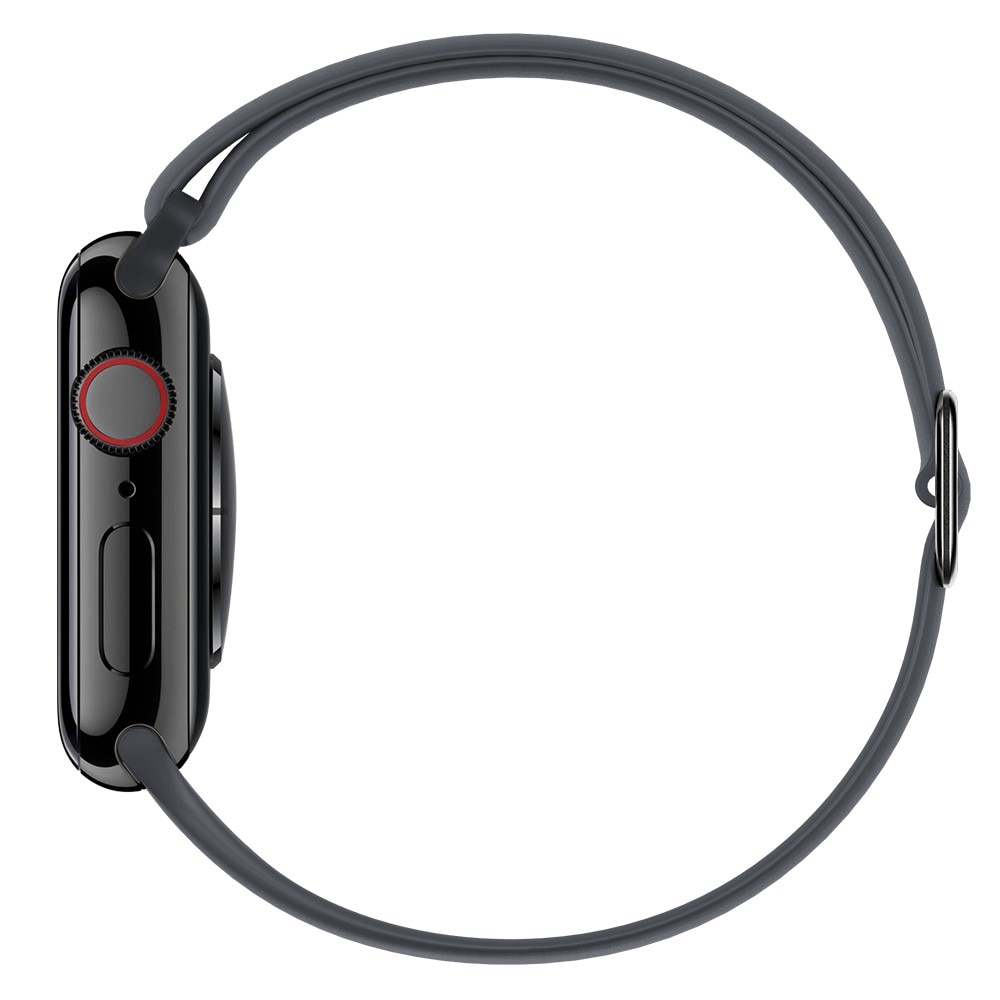 Apple Watch 45mm Series 7 Elastisches Silikonarmband grau