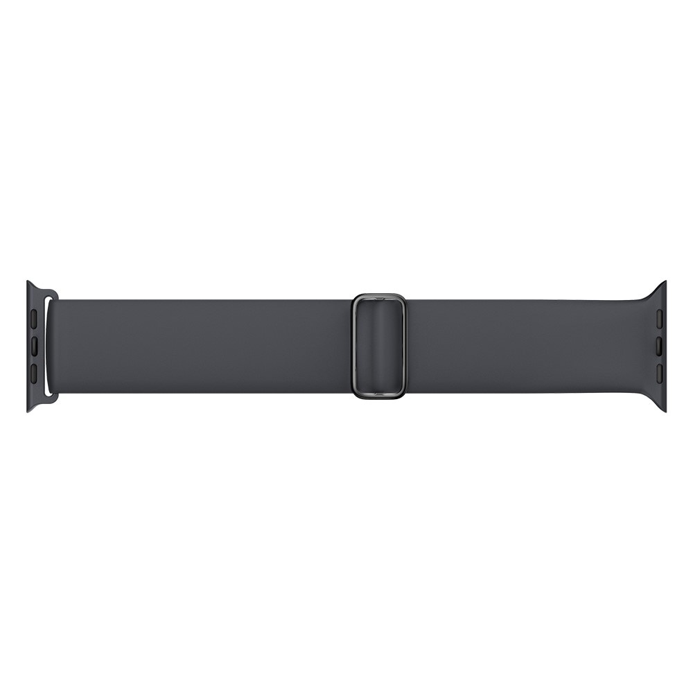 Apple Watch 45mm Series 7 Elastisches Silikonarmband grau