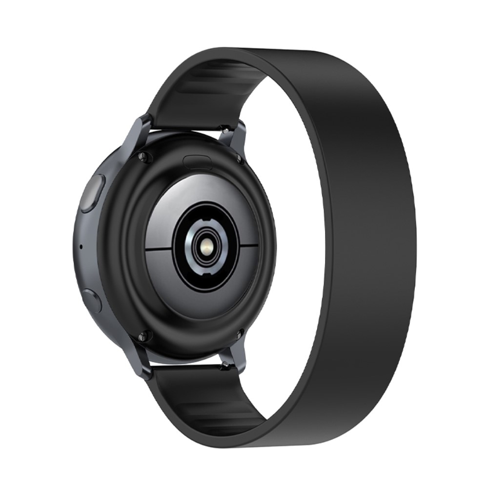 Samsung Galaxy Watch 4 40/42/44/46 mm Elastisches Silikonarmband Schwarz