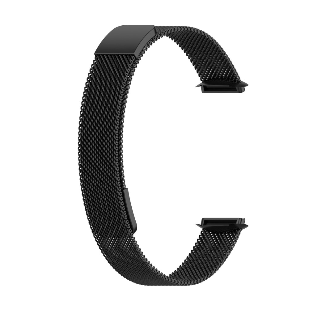 Fitbit Luxe Milanaise-Armband Schwarz