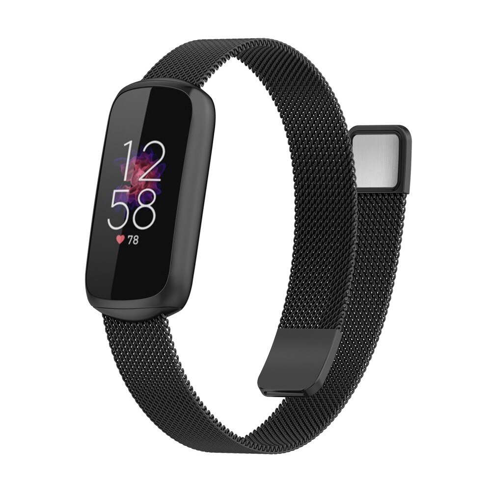 Fitbit Luxe Milanaise-Armband, schwarz