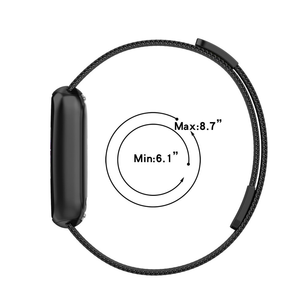 Fitbit Luxe Milanaise-Armband Schwarz