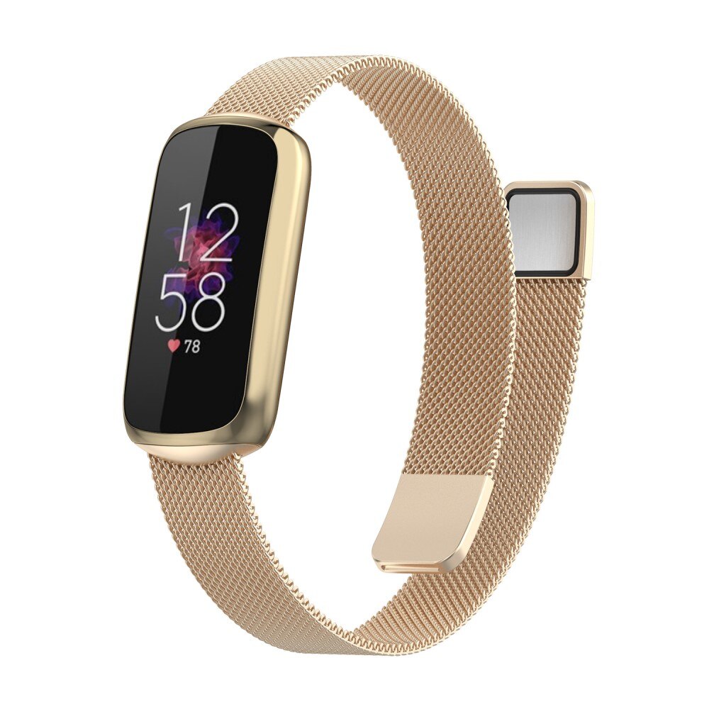 Fitbit Luxe Milanaise-Armband, champagner gold