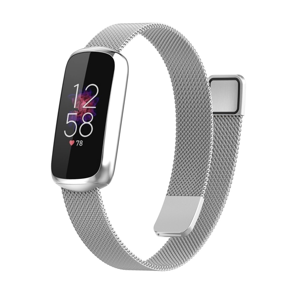 Fitbit Luxe Milanaise-Armband, silber