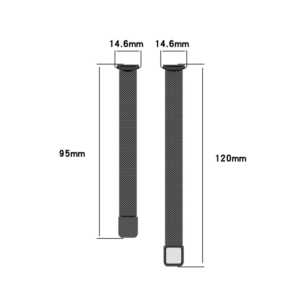 Fitbit Luxe Milanaise-Armband Silber