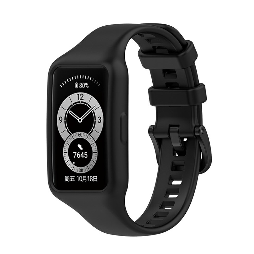 Huawei Band 6 Armband aus Silikon, schwarz