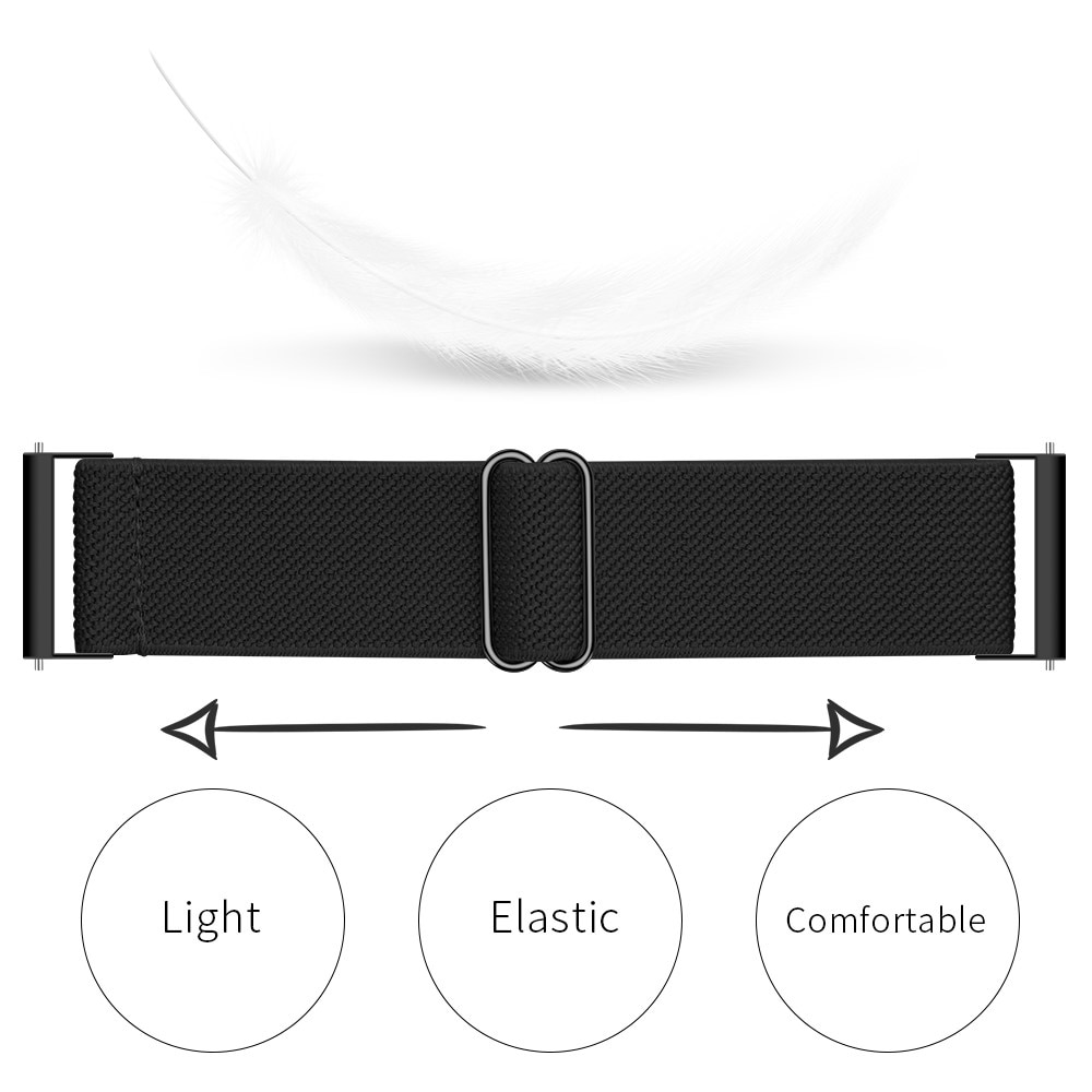 Samsung Galaxy Watch 6 40mm Elastisches Nylon-Armband, schwarz