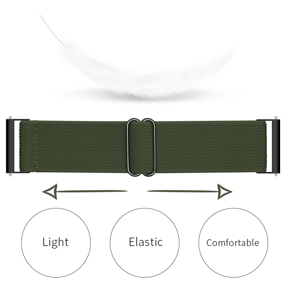 Garmin Vivomove Style Elastisches Nylon-Armband, dunkelgrün