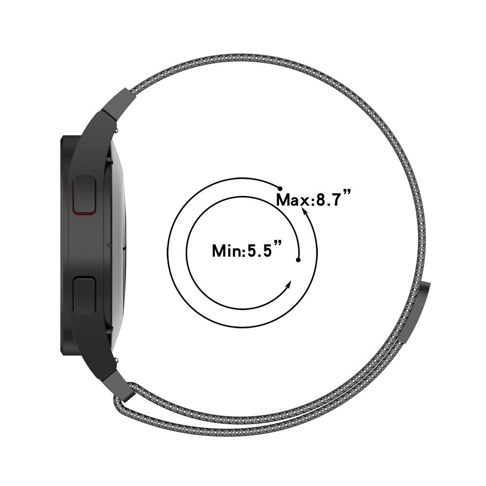 Samsung Galaxy Watch 6 Classic 43mm Full Fit Milanaise Armband, roségold