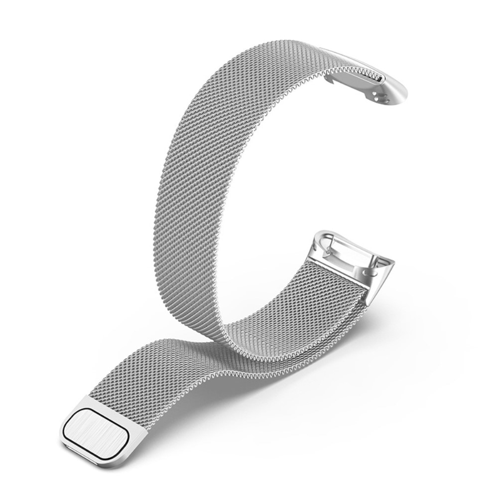 Fitbit Charge 6 Milanaise-Armband, silber