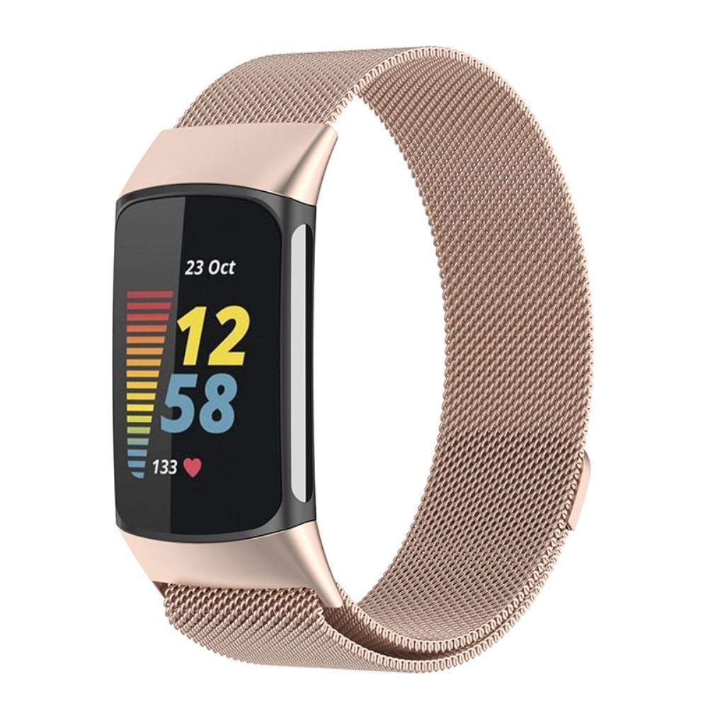 Fitbit Charge 6 Milanaise-Armband, champagner gold