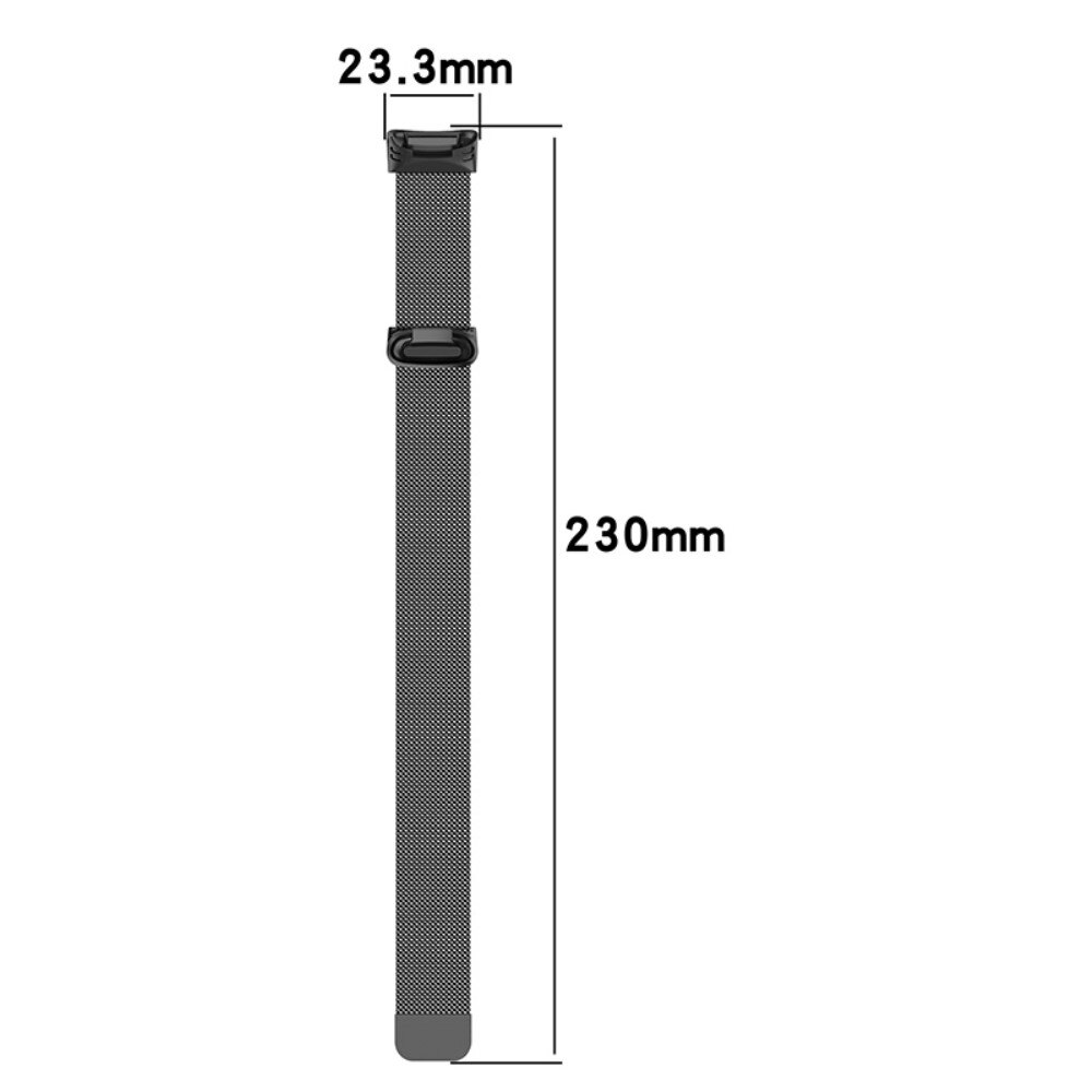 Fitbit Charge 5 Milanaise-Armband Schwarz