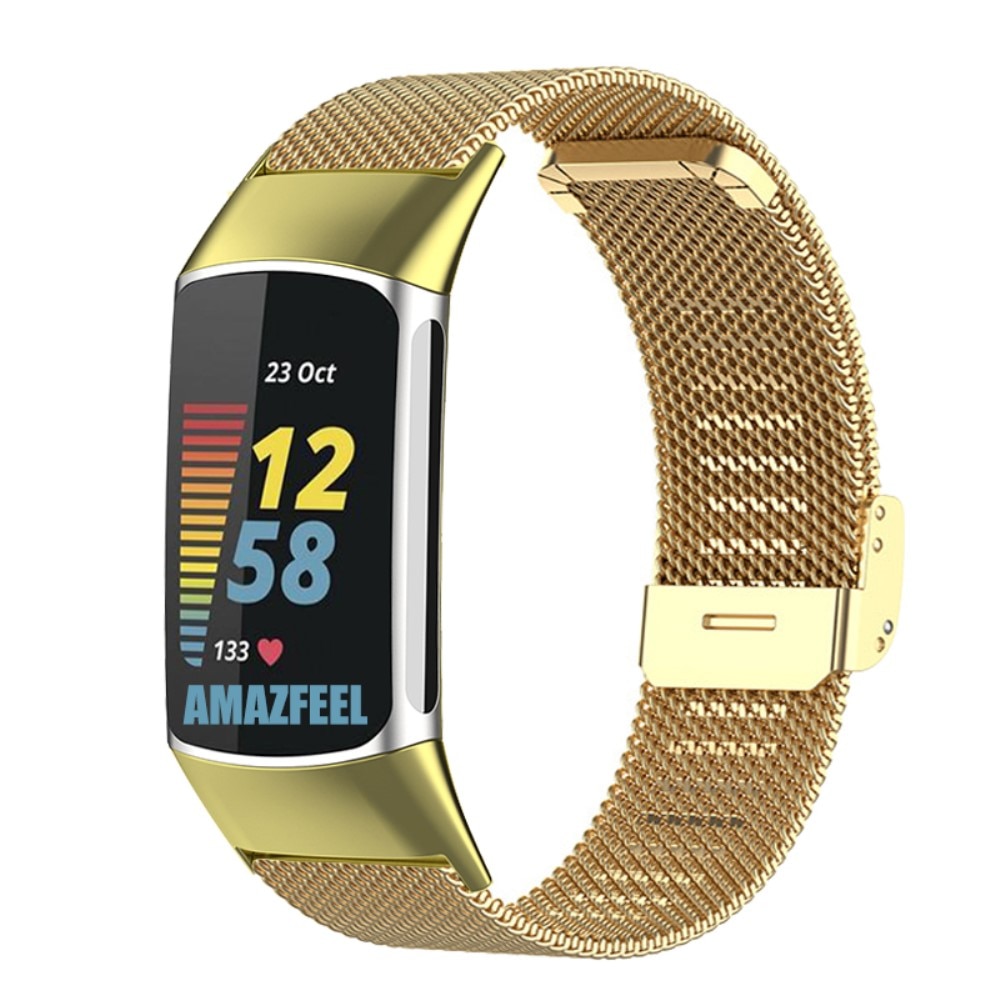 Fitbit Charge 5 Mesh-Armband Gold