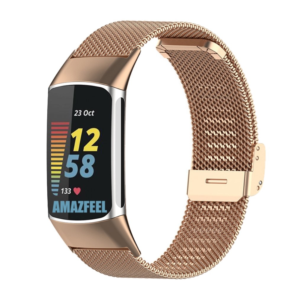 Fitbit Charge 5 Mesh-Armband Gold