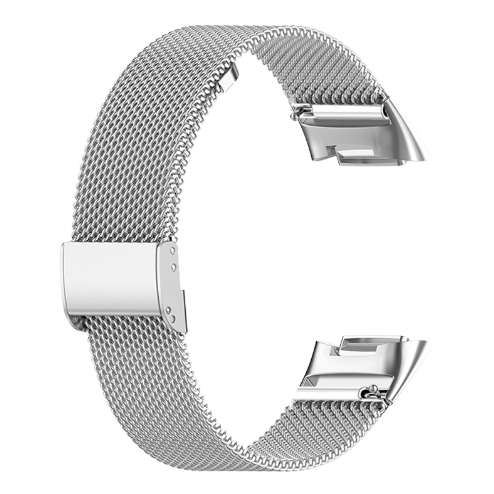 Fitbit Charge 6 Mesh-Armband Silber