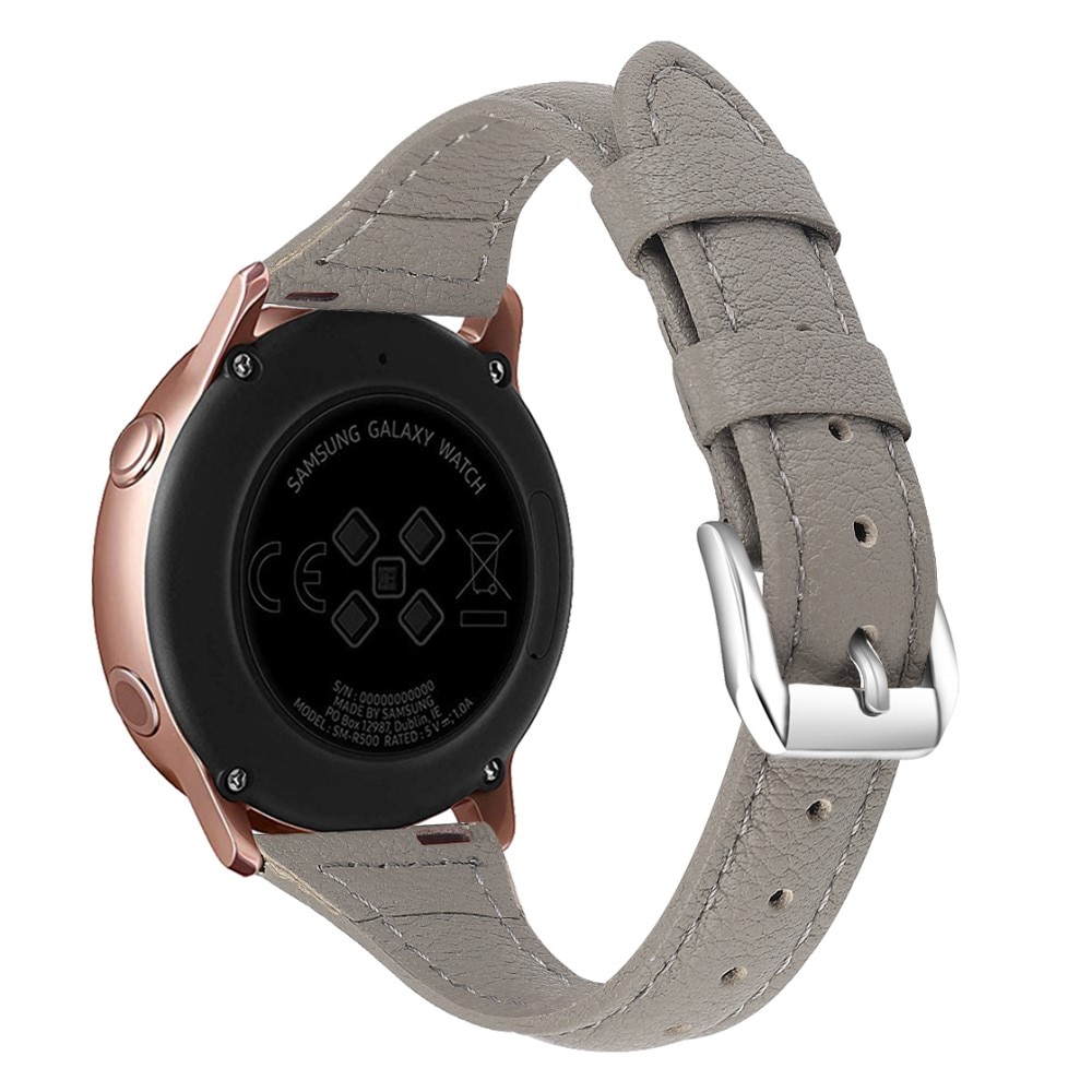 Samsung Galaxy Watch Active 2 44mm Slim Lederarmband grau