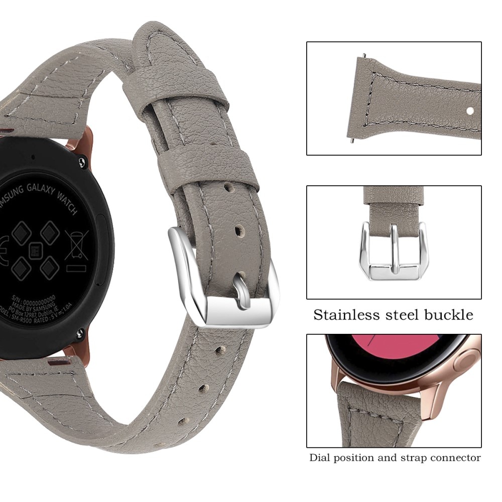 Withings ScanWatch Nova Slim Lederarmband grau