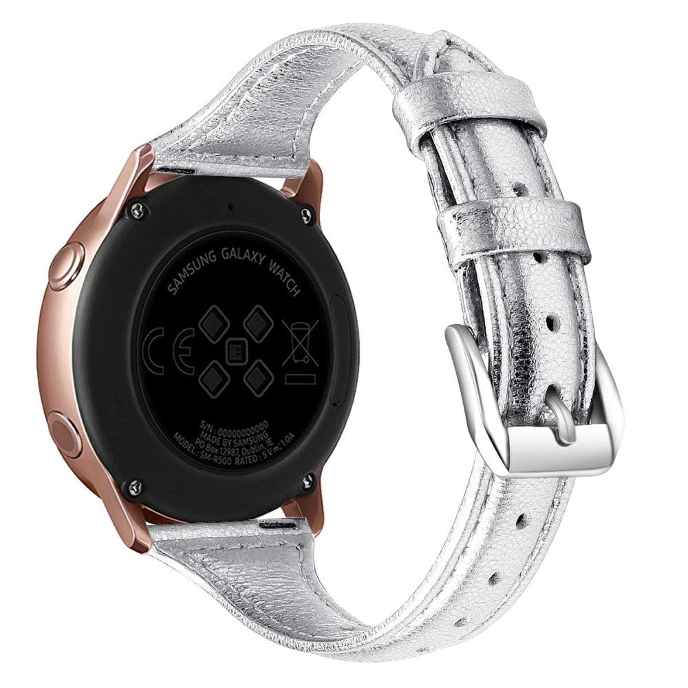 Samsung Galaxy Watch 4 Classic 42mm Slim Lederarmband silber